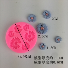 Khuôn Silicon - Hoa Cúc Dẹp Cắt Nhụy Chấm TH 5c - 2 > 2.7cm