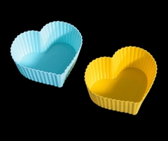 [10 cup] Khuôn Silicon - Cup Set 7cm - M16 - Trái Tim