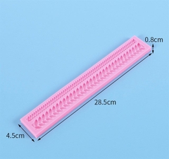 Khuôn Silicon - Viền Chuỗi Dây - Lá Ghép 2c - 26cm