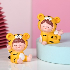 SET 2 Con Hổ - Cọp Nhựa Ngồi - PKD - Ngồi dơ tay dơ chân