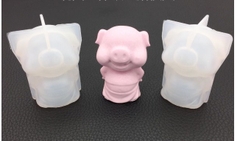 Khuôn Silicon - Động Vật - Heo Đứng 5cm - H6cm