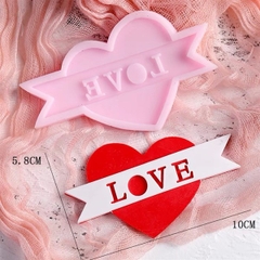 Khuôn Silicon - Trái Tim Kiểu - Chữ LOVE B92