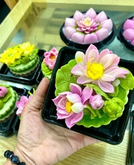 Khuôn Silicon - Mặt Ép Hoa Sen - 7cm Sen Cánh Rũ
