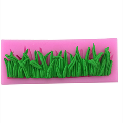Khuôn Silicon - Lá Bụi Cỏ - Viền Cỏ Xanh Kt 12x4cm