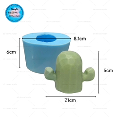 Khuôn Silicon - Sen Đá ĐỨNG  - 7x5.5cm - 2 Chỉa