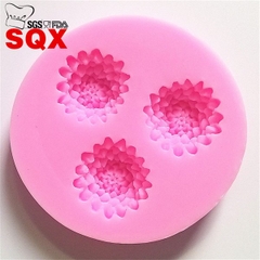 Khuôn Silicon - Hoa Cúc Dẹp Thược Dược 3c - 2.4cm