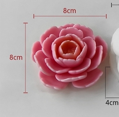 Khuôn Silicon - Hoa Hồng Lai - Hồng Trà - 8cm