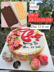 Khuôn Silicon - Viền VN - 17x8cm - VN06 - Vân Đất