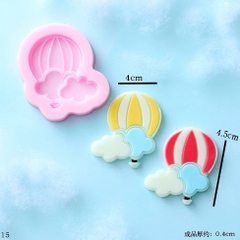 Khuôn Silicon - Bầu Trời - Khinh Khí Cầu - Set 3 Kèm Mây