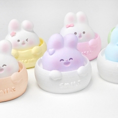 Khuôn Silicon - Động Vật - Con Thỏ Smile 6.3cm