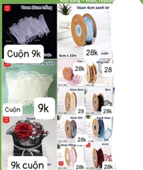 RUY BĂNG VOAN 4CM 10M - TÍM