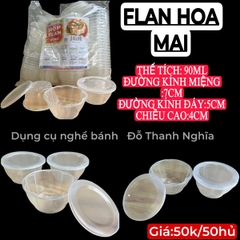 Hộp Nhựa - Bánh Flan - Mai 90ml
