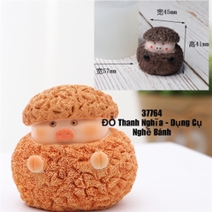 Khuôn Silicon - Động Vật - Heo Nến Lùn Xù 4.3x4cm