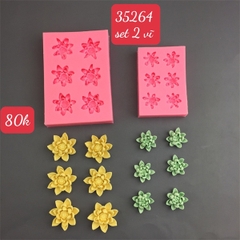 Khuôn Silicon - Hoa Sen Cánh Nhọn Vĩ 6c Set 2