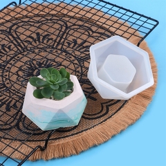 Khuôn Silicon - Chậu Cây - Đa Giác 7cm