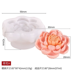 Khuôn Silicon - Hoa Sen Thái Nở - Hoa Sen mã A 8cm