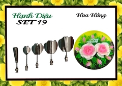 Kim 3D Inox - Bộ 5 - Mẫu 19 Hoa Hồng