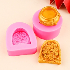 Khuôn Silicon - Hủ Vàng Rá Vàng Set 2 - 3.6cm
