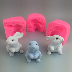 Khuôn Silicon - Động Vật - Con Thỏ Nghiêng Trái