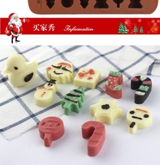 Khuôn Silicon - Noel - Vĩ TH Gậy Quà Thông Tất 12c