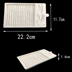 Khuôn Silicon - Viền Mảng Họa Tiết - Hàng Tre Trúc - 13.8x10.8cm