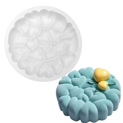 Khuôn Silicon - Đế - Tim Mâm Cúng - Trái Tim Mặt 18cm