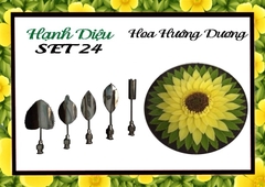 Kim 3D Inox - Bộ 5 - Mẫu 24 Hoa Hướng Dương