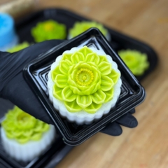 Khuôn Silicon - Hoa Sen Thái Nở - Mã C 8cm Màu Xanh Đúc Dày