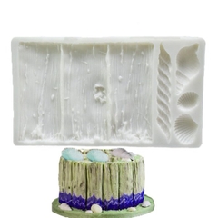 Khuôn Silicon - Viền Mảng Họa Tiết - Gỗ Sợi Thừng 10.5x17cm