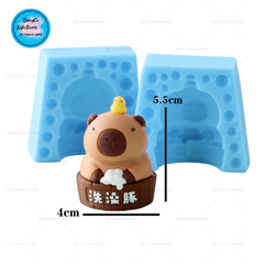 Khuôn Silicon - Động Vật - Capybara 2 Mảnh Chậu Vịt