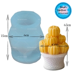 Khuôn Silicon - Trái Cây - Giỏ Bí 6.5cm