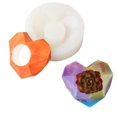 Khuôn Silicon - Chậu Cây - Tim 8cm