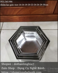 Khuôn Nhôm - Cao 8cm - Lục Giác