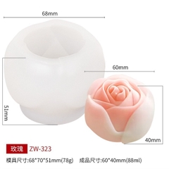 Khuôn Silicon - Hoa Mai Hồng Mẫu Đơn Set 4