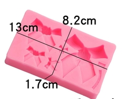 Khuôn Silicon - Cái Nơ - TH Vuông 2-8cm 6c