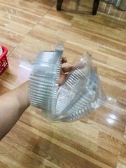 Hộp Nhựa - Vuông Nắp Gập H129 - 13cm Cao 7.5cm