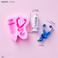 Khuôn Silicon - Bác Sĩ -  Bơm Ống Nghe 2c