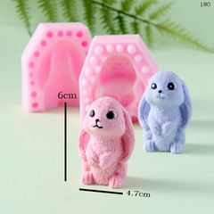 Khuôn Silicon - Động Vật - Con Thỏ 2 Mảnh 6cm