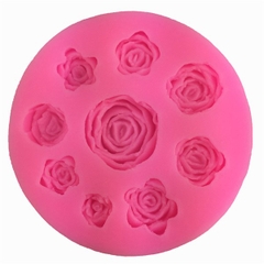 Khuôn Silicon - Hoa Hồng Nở - 1-2.5cm - 9c