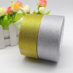 Ruy Băng Nhũ Kim Tuyến Bảng 4cm Dài 20m - Bạc