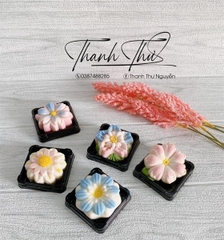 Khuôn Silicon - Hoa Mai Đào Nằm - Set 5 Mai Đào Trung Thu