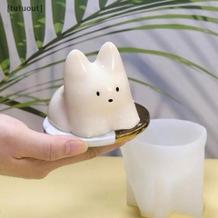 Khuôn Silicon - Động Vật - Con Mèo Ngồi Pudding