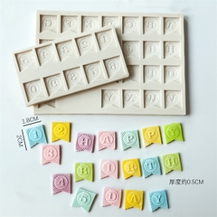 Khuôn Silicon - Chữ Số - Set 2 Ô Vuông 1.8cm