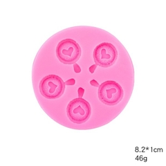 Khuôn Silicon - Cây Kem #2 Tim Tròn 4c