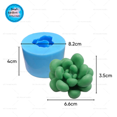 Khuôn Silicon - Sen Đá TIA - 6.6x3.5cm - Đất