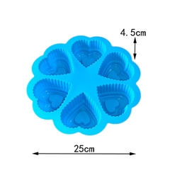 Khuôn Silicon - Trái Tim Kiểu - Tim 7cm 6c