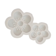 Khuôn Silicon - Hoa Mai Đào Nằm - 3.3-4.5cm - 2c Nhụy