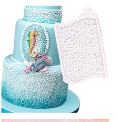 Khuôn Silicon - Viền Mảng Họa Tiết - Bi Sóng 19.7x12cm