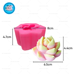 Khuôn Silicon - Sen Đá Nở - 7x4.9cm - Cánh Nhọn