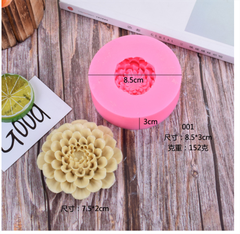 Khuôn Silicon - Hoa Thược Dược - 8cm - SL90